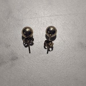 14k Solid Gold Ball Stud Earrings